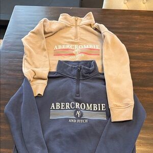 Abercrombie Kids Tan and Navy Sweatshirts